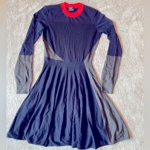 Alexander McQueen Navy and Red Dress